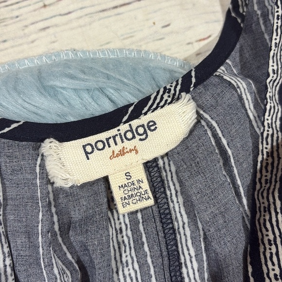 Porridge Anthropologie Navy Striped Midi Tunic Dress - Picture 3 of 9